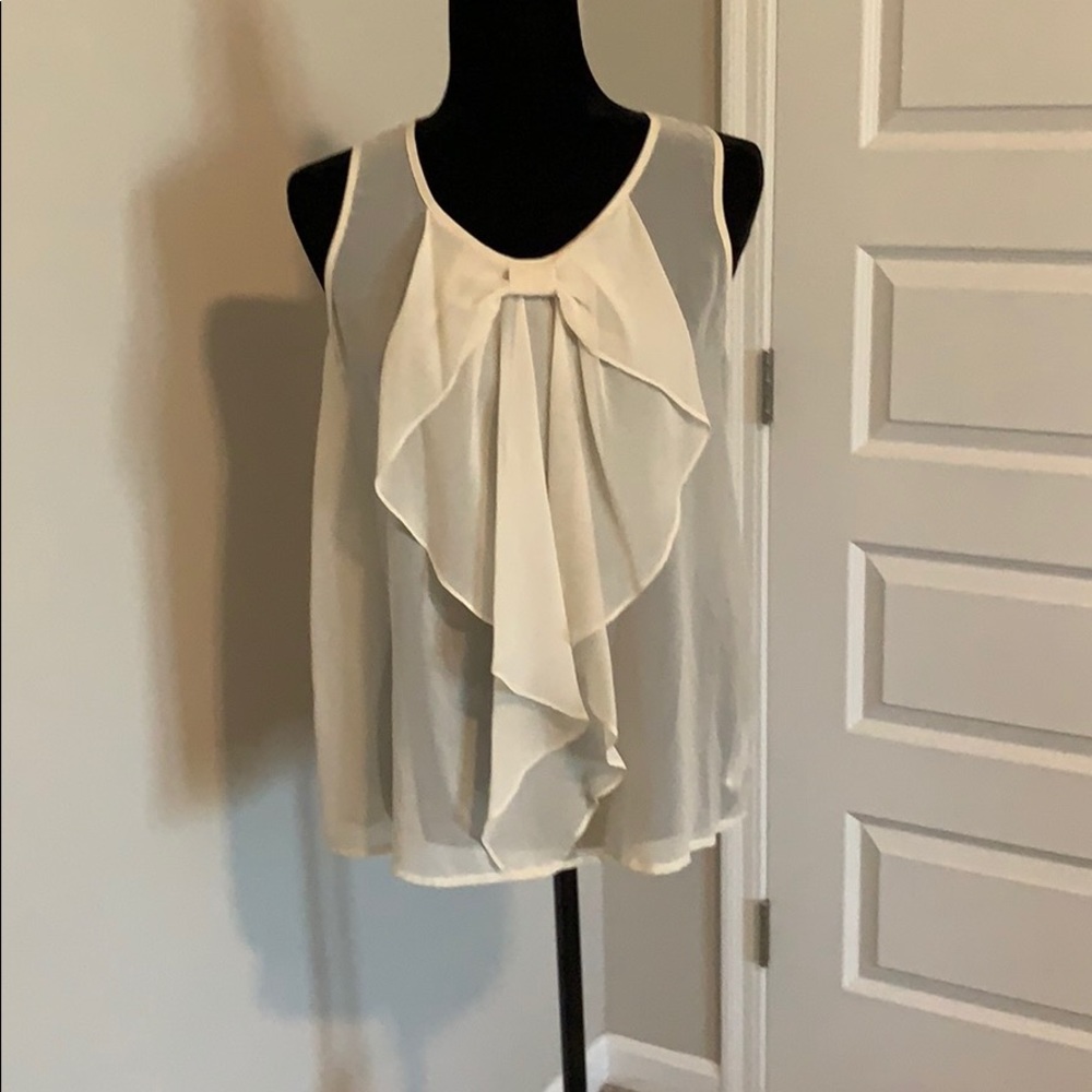 Forever 21 Sheer Bow Blouse